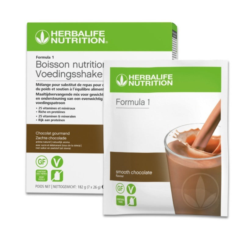 Herbalife Formula 1 Voedingsshake Zachte chocolade 7 zakjes per doosje 26 gr per portie